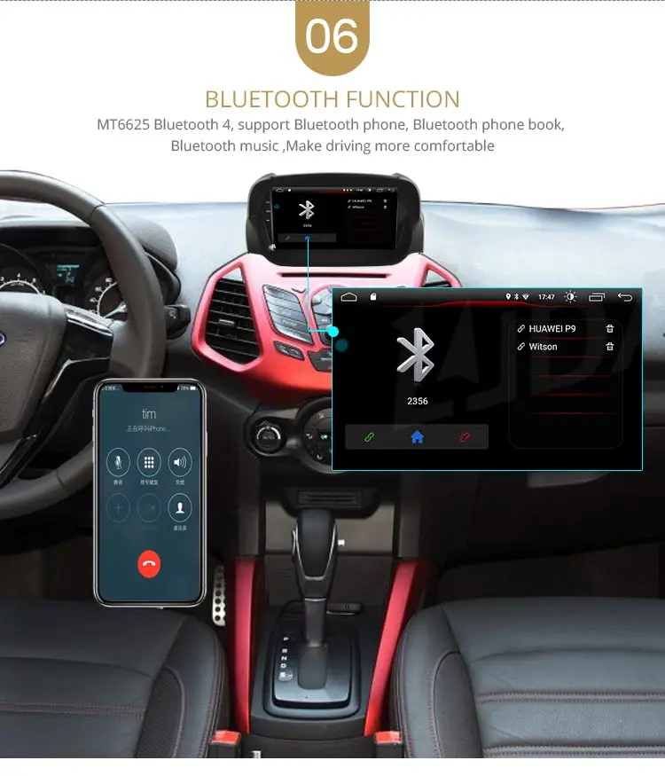 LJDA Android 10,0 автомобильный dvd-плеер для Ford ECOSPORT 2013- gps навигация 2 Din автомагнитола мультимедиа wifi стерео ips головное устройство
