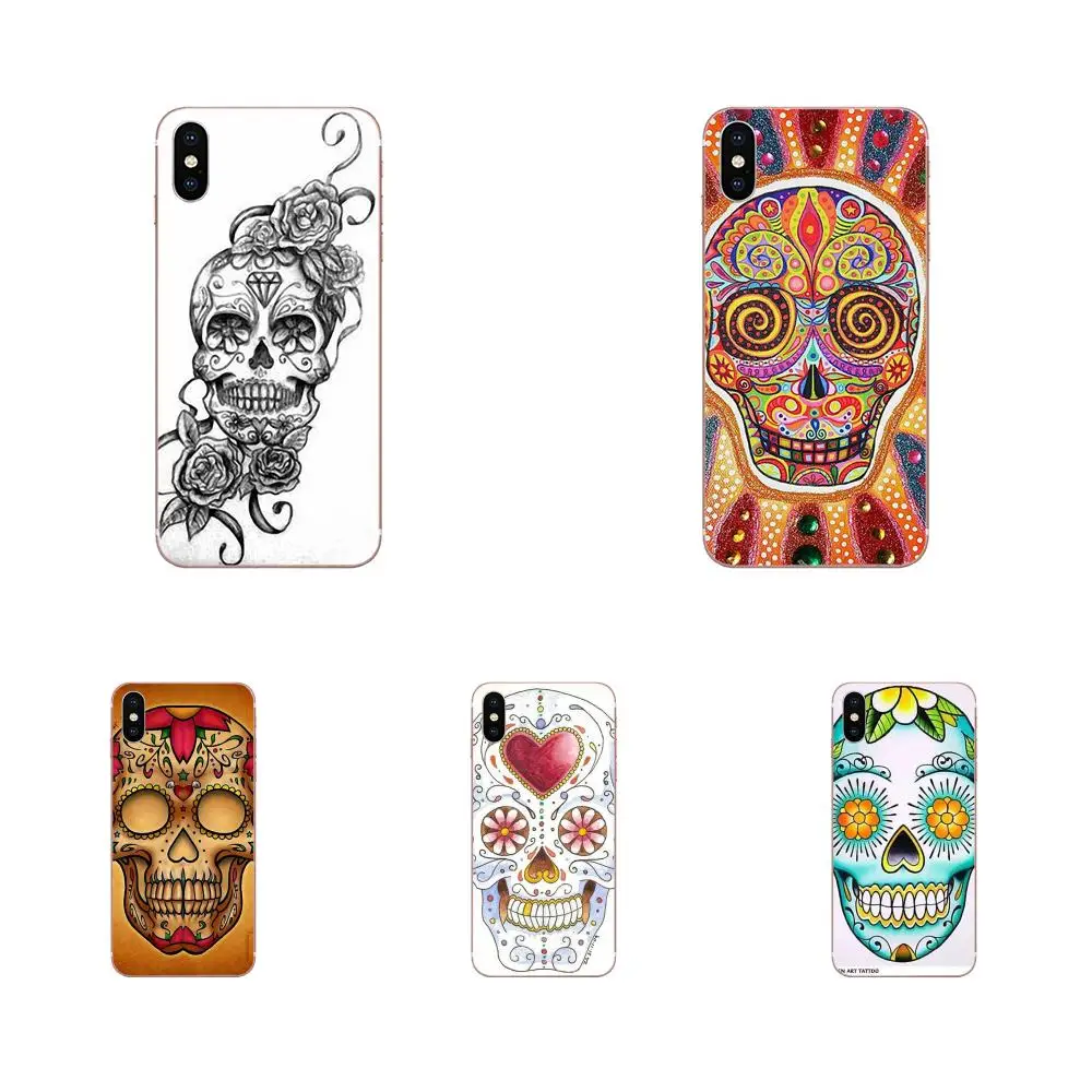 

For Samsung Galaxy Note 5 8 9 S3 S4 S5 S6 S7 S8 S9 S10 mini Edge Plus Lite On Sale Luxury Mexican Sugar Skull Flower
