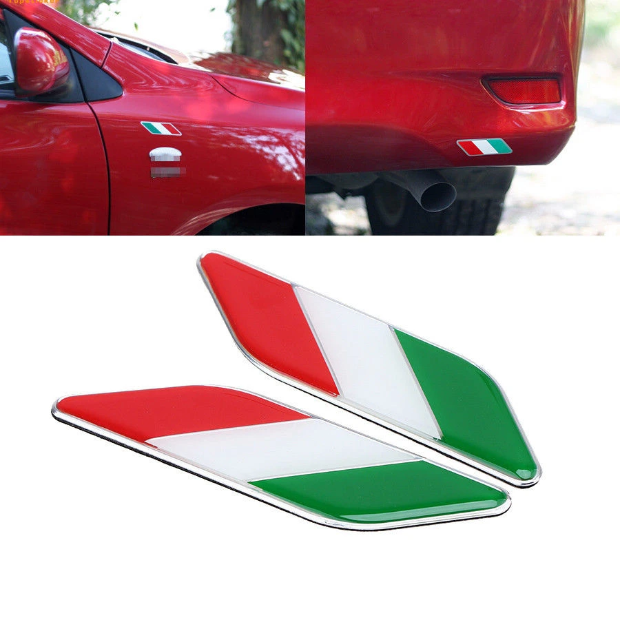 Sleutel loyaliteit Bevestigen Wholesale Auto 3D Italy Italian Flag Fender Emblem Badge Decal Sticker Car  Styling 20 Pair For Fiat Panda Punto 500 VW Golf Polo|sticker car|car  stylingdecal sticker - AliExpress