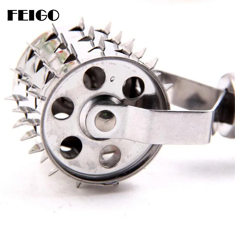 

FEIGO 1Pcs Stainless Circular Meat Rolling Annular Cutter Rolling Vegetable Knife Meat Slicer Pizza Cutter Kitchen Knifes F161