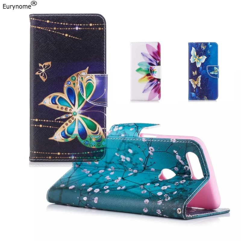 

Case for Oneplus 5t Cartoon Flower Tree Wallet PU Leather Stand Case Cover For OnePlus 5T One plus 5T Cover Pen