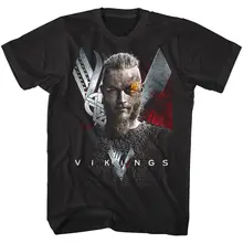 Vikings Ragnar, Мужская футболка для бровей, ТВ-шоу, Lothbrok King Norse Warrior, футболка с короткими рукавами