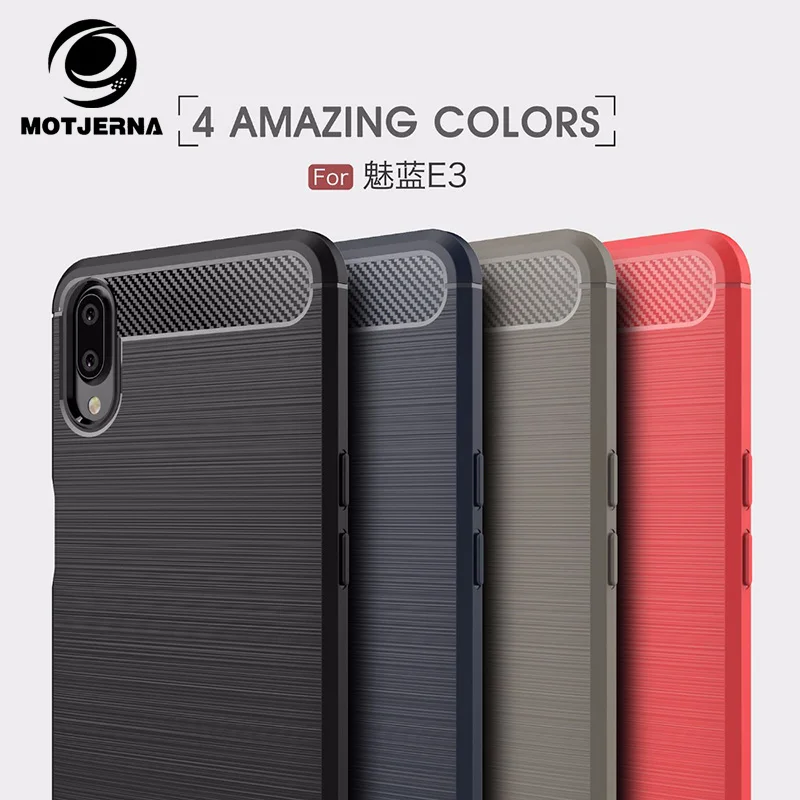 

Motjerna Carbon Fiber Case For Meizu E3 M3E E2 M2E M6 Note M5 Note M5S Pro 7 Plus Soft TPU Cases Protection Shockproof Fundas