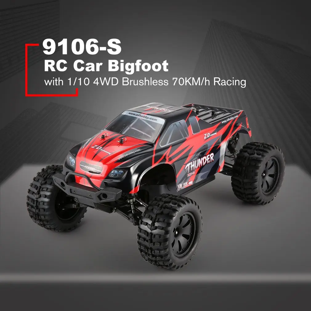 1/10 гром 4WD бесщеточный 70 км/ч RC игрушечные гоночные автомобили Bigfoot багги РТР транспортное средство с дистанционным управлением