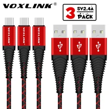 

3 Pack Type C Fast Charging Cable VOXLINK USB Type C Cable USB C Charger Data Cable For Samsung S8 S8 plus Xiaomi Huawei HTC LG