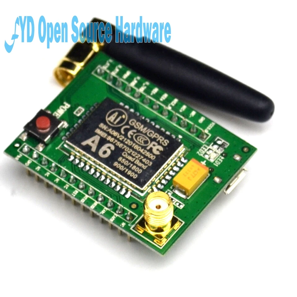 GPRS модуль GSM A6 SMS речи доска Беспроводной данных Транс адаптер пластины 3 В 4 2 Quad band