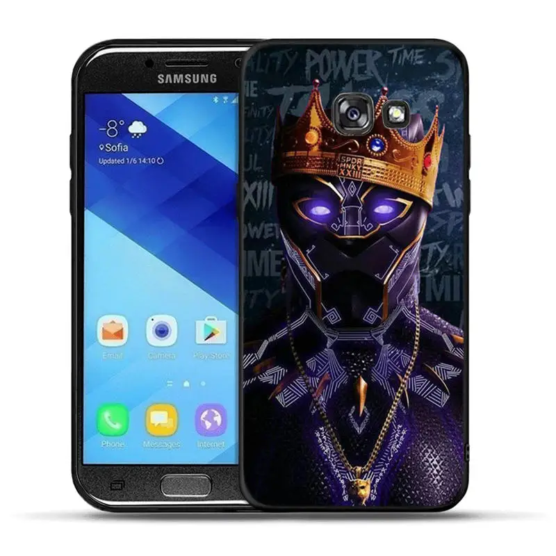 Принципиально для samsung Galaxy A30 A50 A3 A5 A6 A7 A8 A9 плюс крышка чехол черной Пантеры с изображением дедпула из комиксов Марвел танос ракушками - Цвет: H1219