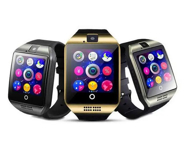 Smartch Bluetooth Смарт часы Q18 с камерой Facebook Whatsapp Twitter Синхронизация SMS Smartwatch поддержка SIM TF карты для IOS Android