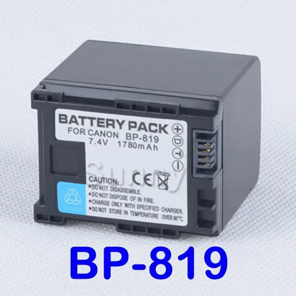 Batería de BP 819 para videocámara Canon XA10 y VIXIA HF S10,S11,S20