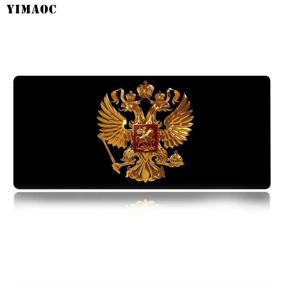 YIMAOC Россия герб коврик для мыши 30x70 см компьютерный коврик для мыши Противоскользящий коврик для игровой мыши из натурального каучука
