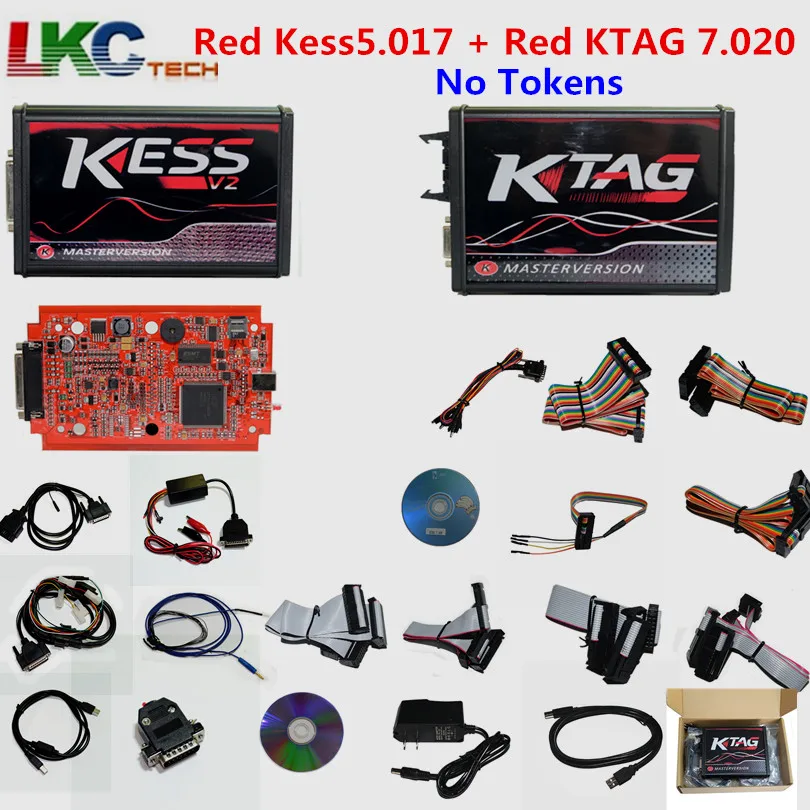 2019 онлайн V2.47 ЕС красный Kess V5.017 OBD2 менеджер Тюнинг Комплект KTAG V7.020 Kess V2 5,017 программатор BDM K-TAG 7,020 ЭКЮ программист