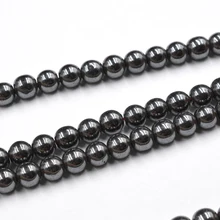 Натуральный камень черные гематитовые бусины для изготовления ювелирных изделий Аксессуары 4/6/8/10 мм круглый Bedas Diy Цепочки и ожерелья браслета