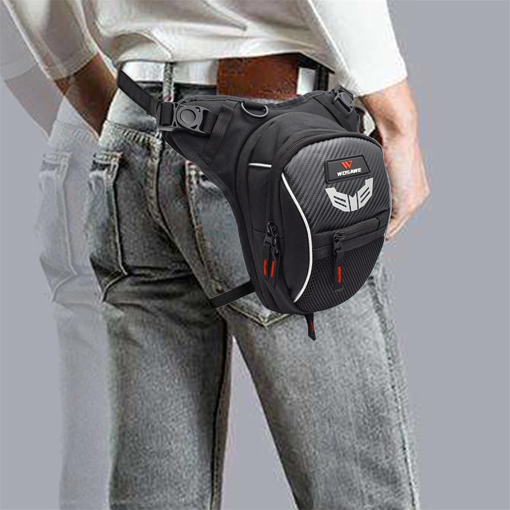 

Perfeclan Reflective Oxford Drop Leg Bag Motorcycle Riding Thigh Bag Pouch Pockets Hiking Climbing Wallet Key Tools Working Bag
