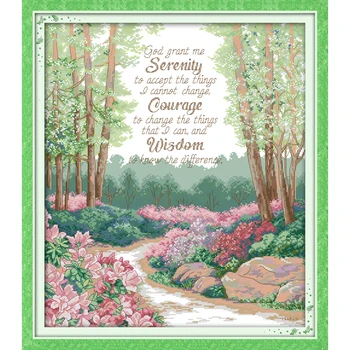 

Everlasting Love A Quiet Prayer (2) Chinese Cross Stitch Kits Ecological Cotton Stamped 11CT DIY New Year Decorations For Home