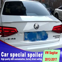 Модный дизайн, спортивный стиль, обтекаемый спойлер для Volkswagen VW jetta Sagitar, 2012 до, с помощью грунтовки, черный, белый цвет