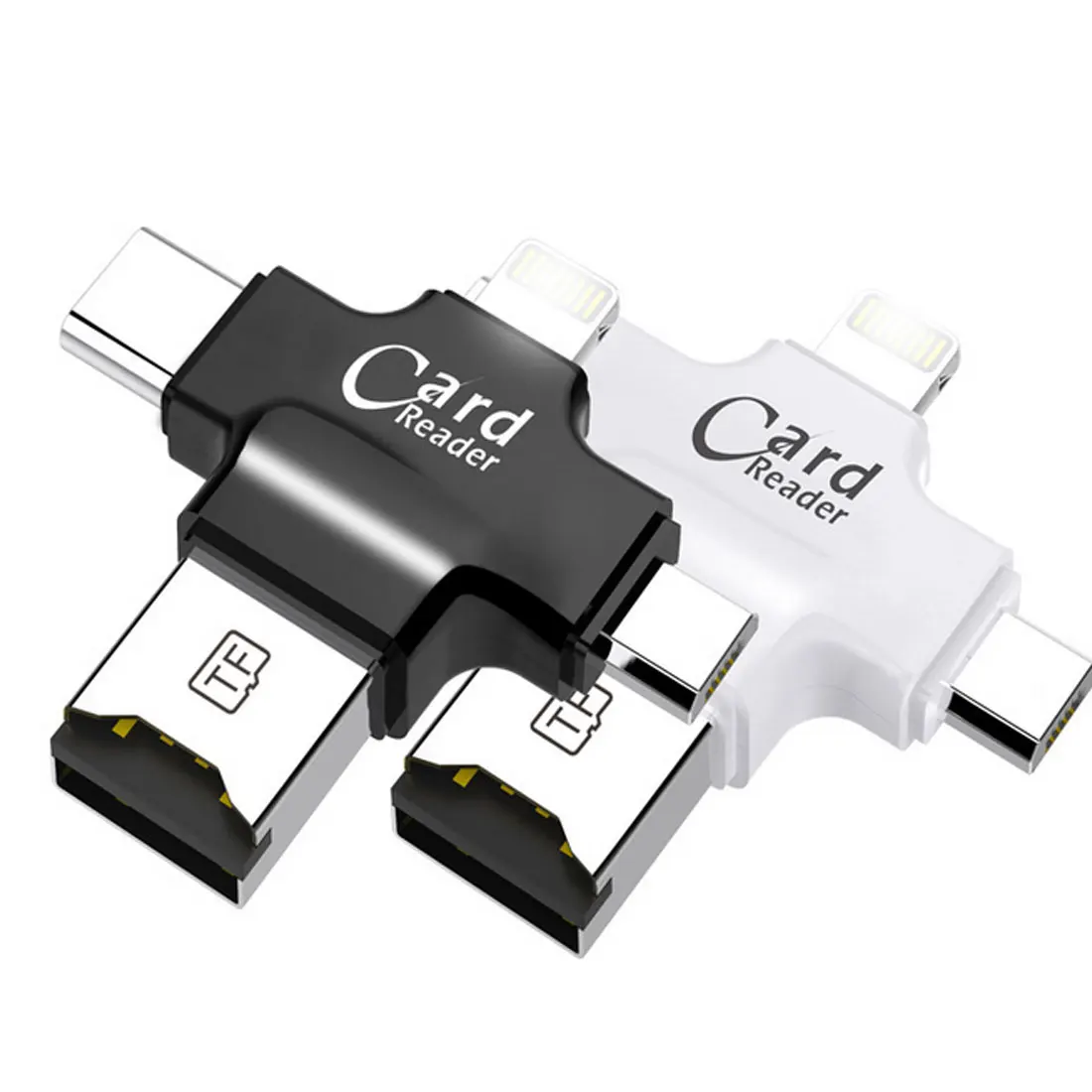 Etmakit 4 в 1 Card Reader Тип-c/Lightning/Micro USB/USB 2,0 Multi-Функция все в 1 Micro SD для iPhone 5/5S/6/6 s plus/6s