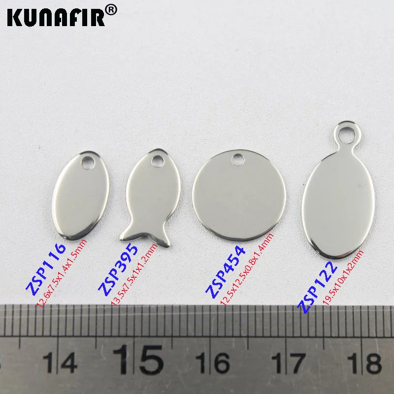 

with logo KUNAFIR blank steel color bigger tags 304 stainless steel labels jewelry tab parts accessories 50pcs/100pcs