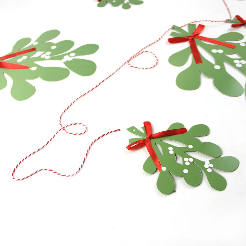 Зеленая бумага, Рождественская гирлянда, висячие украшения, украшение для вечеринки, уникальный подарок, свежий бриз, стильное украшение для дома