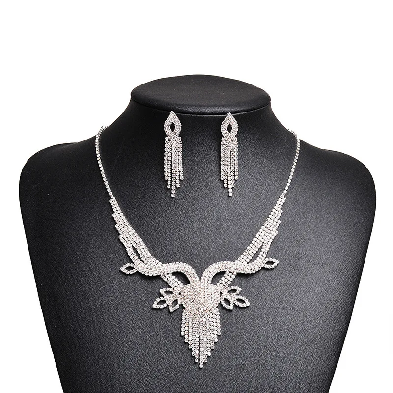 Jewelry & Accessories,Fashion Jewelry Sets. Bridal jewelry, Wedding jewelry, Zircon necklace earrings set