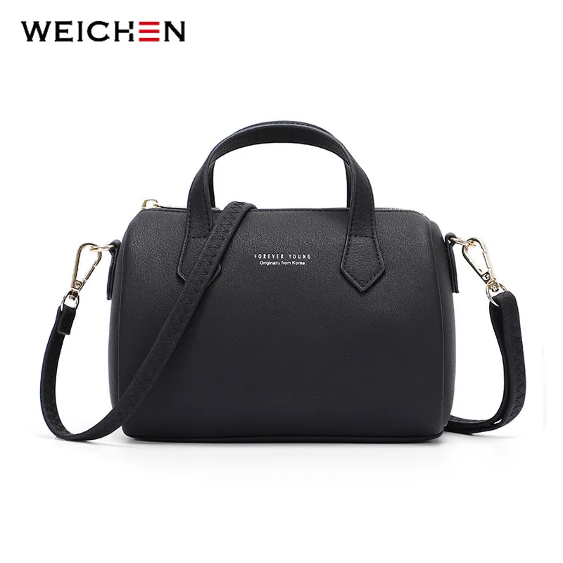 WEICHEN Fashion Boston Handbag Women Small Shoulder Bags Leather Handbags Female Crossbody Bag Bolsa Sac Deisgner Ladies Tote|Shoulder Bags| - AliExpress