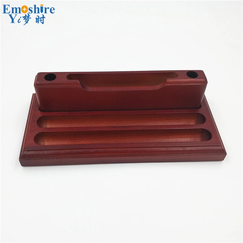 Emoshire Safflower pear pen set wooden stationery three - piece red wood pen suit Yiwu spot 1 from the grant (10)