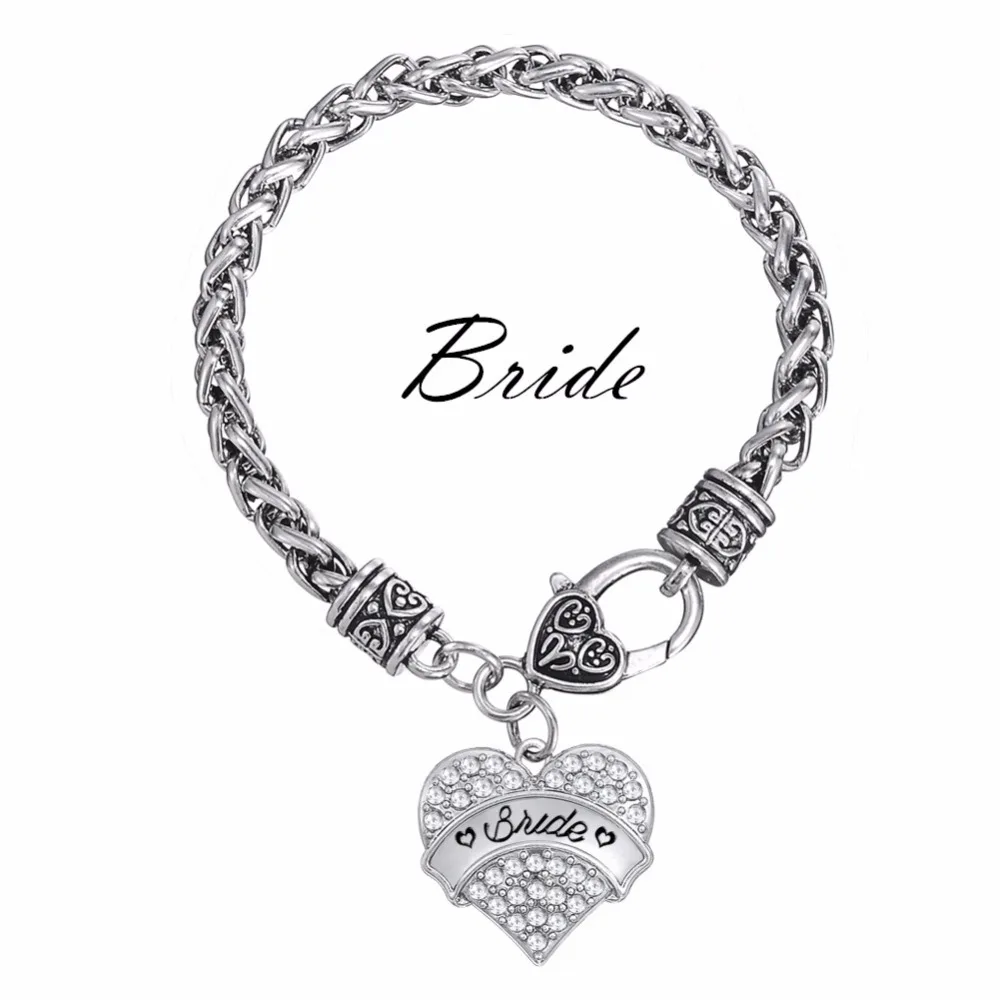 Wedding Jewelry Bridal Bracelet MOM Mother of the BRIDE BRIDE BRIDESMAID MAID OF HONOR Vintage Crystal Heart Retro Bracelet