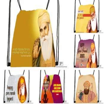 

Custom Guru Nanak Dev Pics Drawstring Backpack Bag Cute Daypack Kids Satchel (Black Back) 31x40cm#180531-04-49