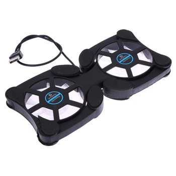 Foldable USB Cooling Fan Mini Octopus Notebook Cooler Cooling Pad Safety Stand Double Fans For 7-15 inch Notebook Laptop