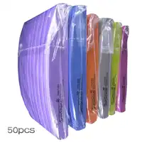 Professional 50Pcs/lot High Elastic Sponge Nail Files Washable Nail Buffer 100/180 Grit Buffing Slim Crescent Nail Makeup Tools