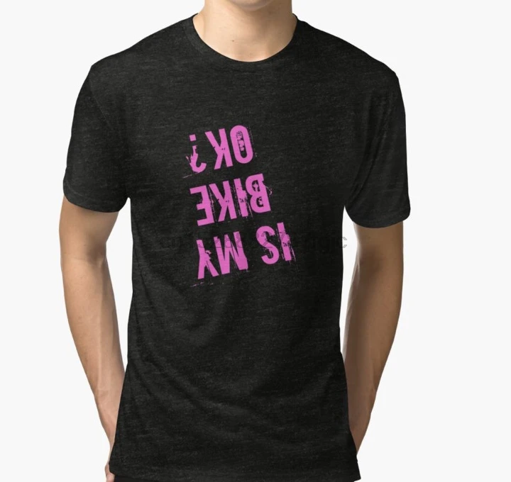 

Men tshirt Short sleeve Is My Bike OK t shirt Bicycle Tee T Shirt Women t-shirt