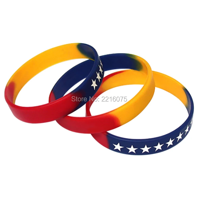 

300pcs Flag World Cup Stars Venezuela wristband silicone bracelets free shipping by DHL express