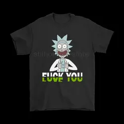 Gildan бренд Rick And Morty Love You футболки 2019 Летняя мужская футболка с коротким рукавом