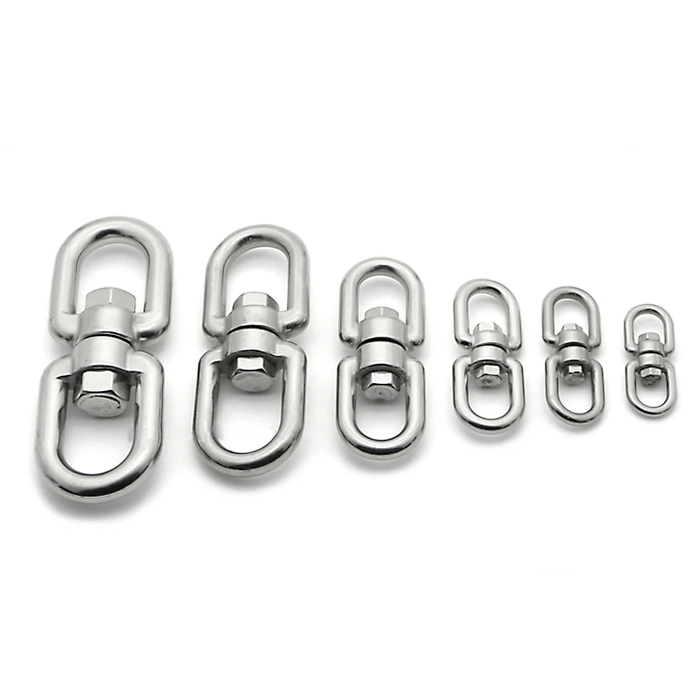 

1PCS M12 124mm Stainless Steel Straight Link Chain Sling Lifting Universal Swivel Chain sling Ring Eye to Eye Rigging Pet Ring