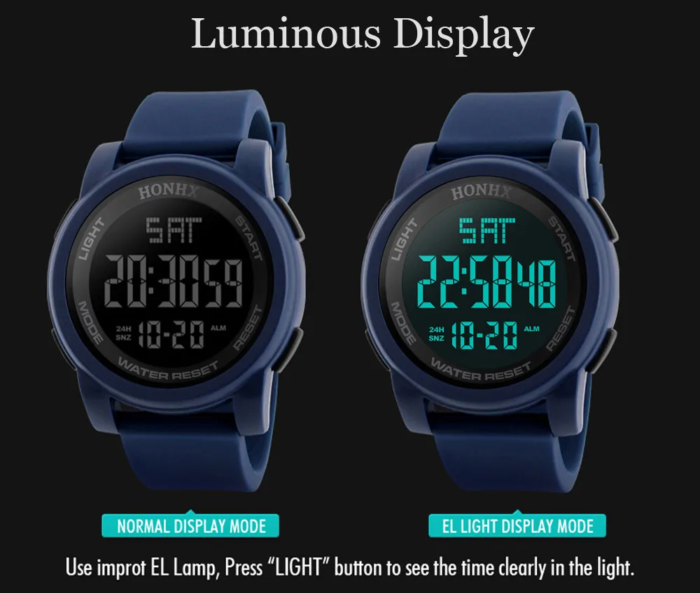 OTOKY Элитный бренд Для мужчин s спортивные часы 3 м цифровые светодиодные армейские часы Для мужчин модные Повседневное электроники Наручные часы