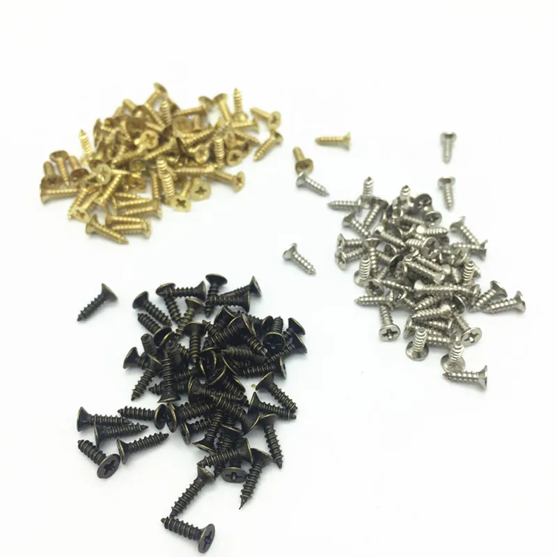 100PCS 2X5mm 2X6mm 2X8mm 2X10mm Flat head screw small screw Furniture