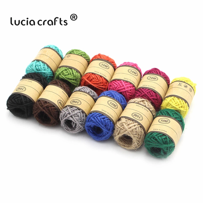 

Lucia crafts 12rolls 2mm Hemp Cord Roll Jute Rope String DIY Tags Wraping Party Wedding Decor Gift Packaging Supplies W0707