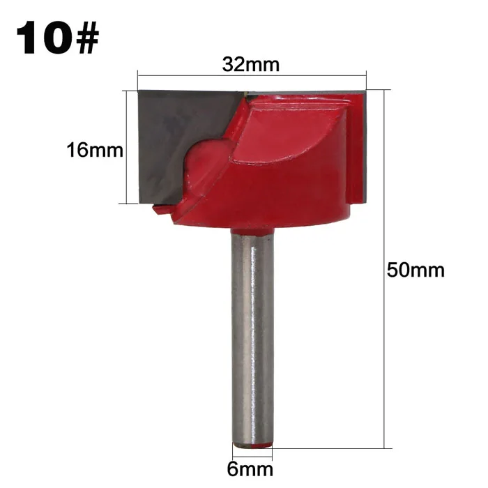 1 шт. 6 мм хвостовик с ЧПУ фреза для лица фрезы для очистки нижней части фрезы по дереву торцевая фреза инструмент твердосплавные фрезы для дерева - Длина режущей кромки: NO 10