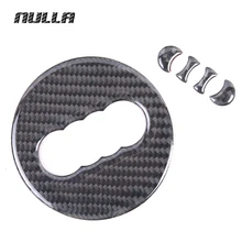 NULLA для Audi A1 A3 A4 A5 A6 A7 A8 Q3 Q5 Q7 3D наклейка на руль из углеродного волокна мягкий дизайн эмблема для стайлинга автомобилей