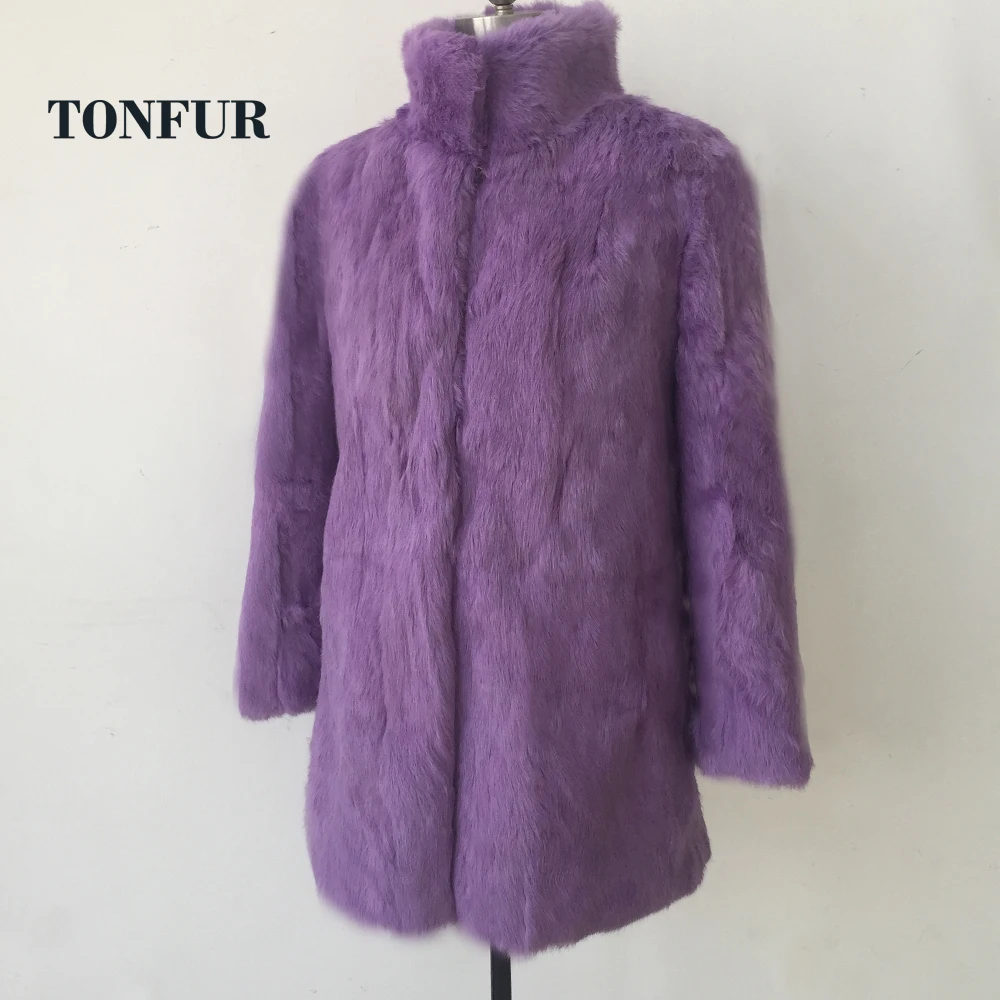 

Natural Fur Coat New Winter Entire Skin Real Rabbit Fur Long Coat Korean Female Long Sleeve Soft Fur Coats wsr232