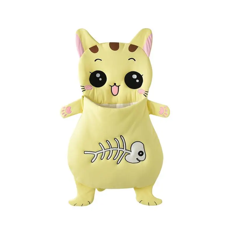 

Infant Sleeping Bag Spring Summer Autumn And Winter Pure Cotton Cat Pattern Anti - Kicking Quilt Newborn Baby
