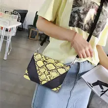 Хит, цветные сумки через плечо со змеиным принтом, повседневные женские маленькие сумки через плечо из искусственной кожи, сумочки для денег