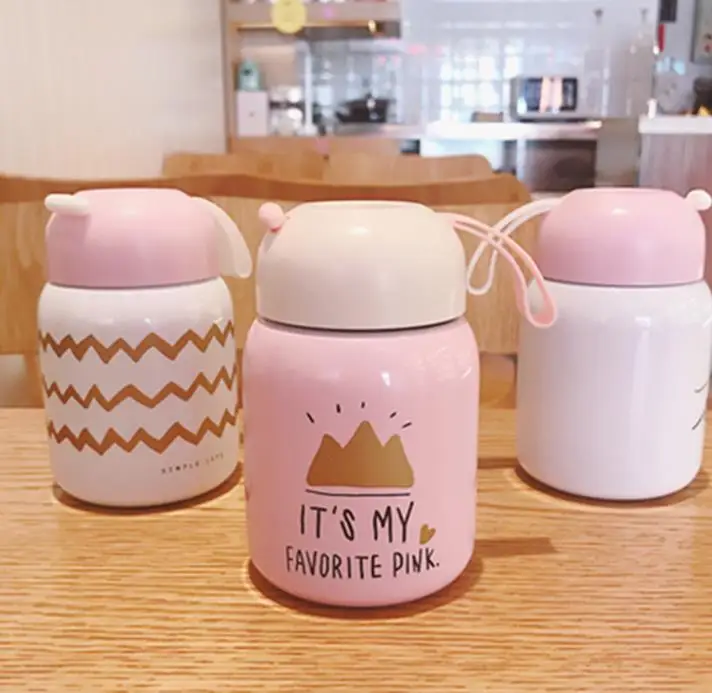 

Cute Mini thermos 304 Stainless Steel Vacuum Cup light and portable kids water bottle Coffee Tea Mugs