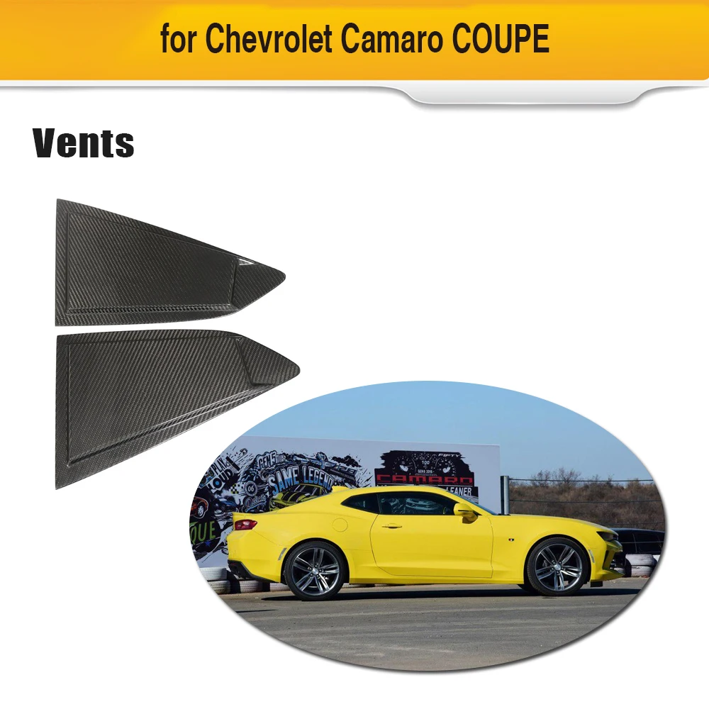 Compare For Chevrolet Camaro 2016 - 2019 Carbon Fiber Rear Side Window Scoop Louver Trim Air Vent