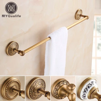 

Good Quality Bathroom Single Rod Towel Bar Rack Towel Hanging Shelves High Antique Brass Free shipping