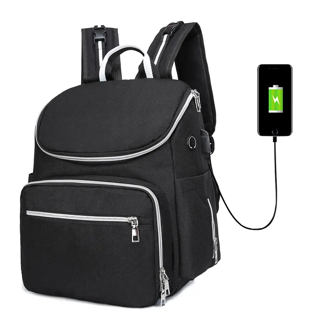 

Multifunction USB charging Large Capacity Baby Diaper Bag Travel Backpack Camping ravel backpack anti thief Nursing Bag