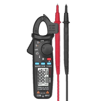 

Bside ACM91 Clamp Meter AC/DC 6000 Counts Current Frequency Temperature LIVE Wire Check Function and V ~ Alert Function