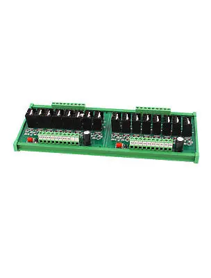 de rele com 16 canais dc 24v transistor plc 02