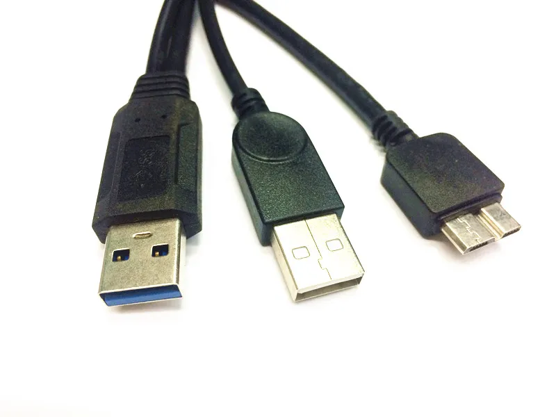 Внешний жесткий диск USB 3 0 dual Power Y Shape 2 x Type A на Micro B Cable|cable external hard drive|usb 3.0 dualcable micro b |