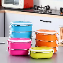 1 2 3 4Tier Stainless Steel Bento font b Lunch b font Boxs Japanese Insulated Thermo