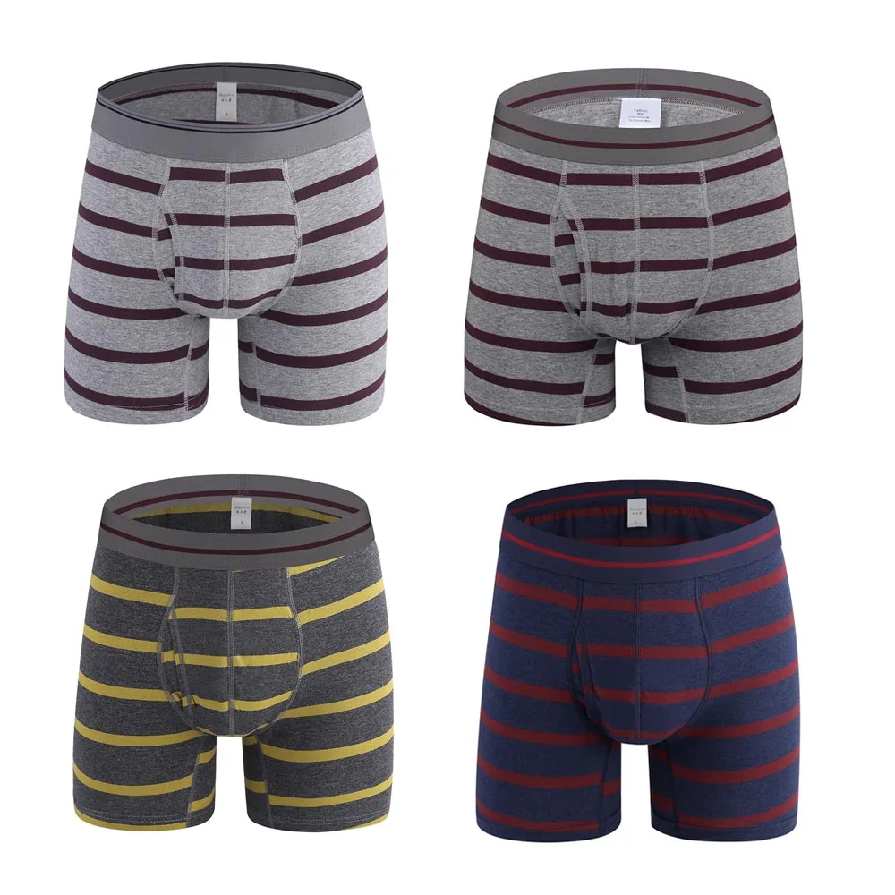 Multicolor 1 4 шт./компл. NXY Для мужчин, хлопковые трусы боксеры, мужские, эластичное нижнее белье из хлопка длинные трусы-боксеры с изображением 3D чехол Повседневное комфортные шорты мягкой смеси боксеры Нижнее бельё - Цвет: Multicolor 1